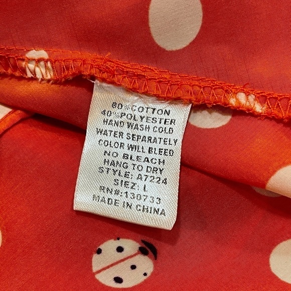 UMGEE, WOMENS CHIC, ADJUSTABLE SPAGHETTI STRAP TOP IN LIGHT RED. SIZE L - Picture 5 of 6